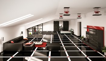 Wandschrank in modernen Wohnzimmer Wandschrank in modernen Wohnzimmer